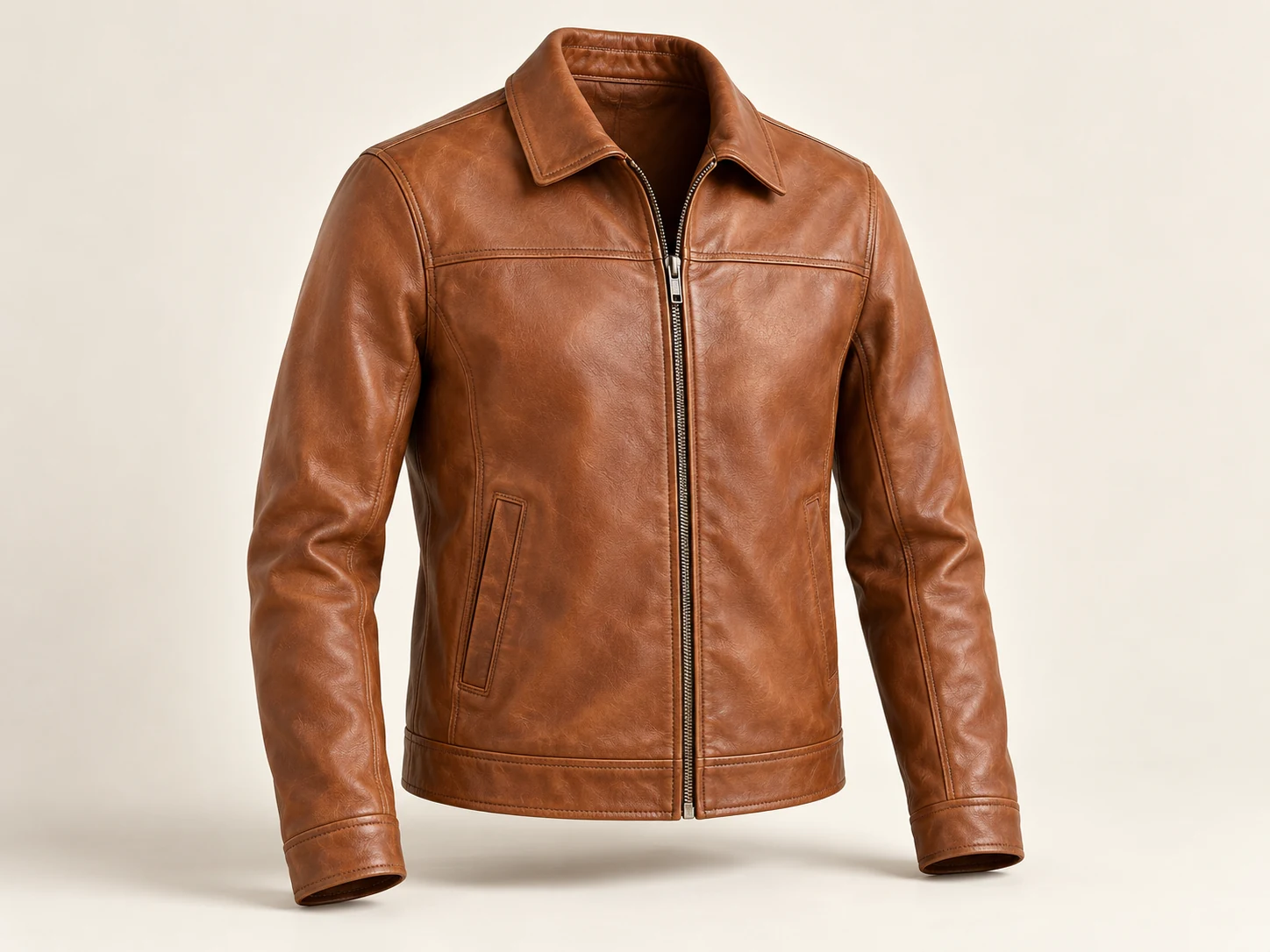 Cognac collared jacket design illustration